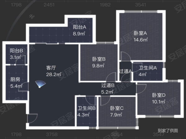 套四采光好户型方正没浪费地铁口楼盘